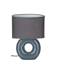 lampe rond ceramique "baru" bleu orage h.25