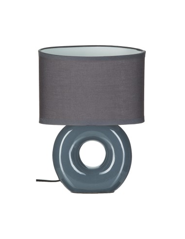 lampe rond ceramique "baru" bleu orage h.25