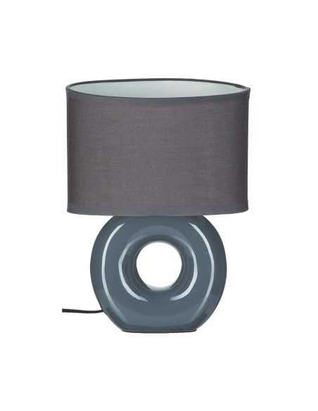 lampe rond ceramique "baru" bleu orage h.25