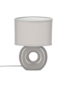 121511b - lampe rond ceramique "baru" taupe h.25