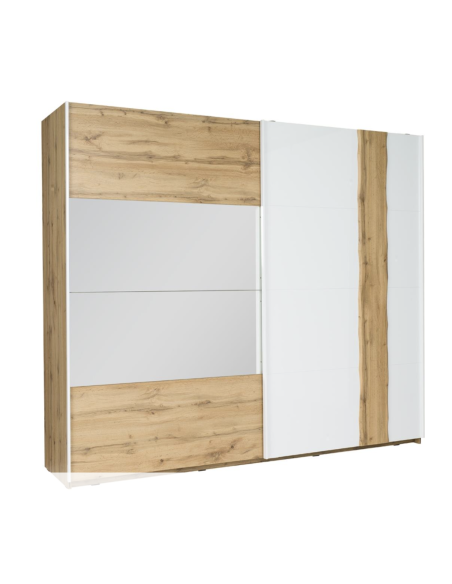 wood2-23 - chevet wood x2 blanc / dab wotant