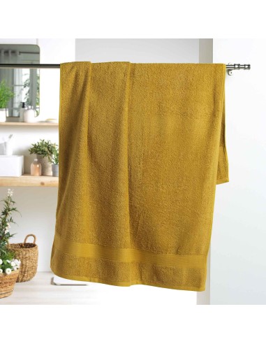 drap de bain 90 x 150 cm eponge unie colors miel