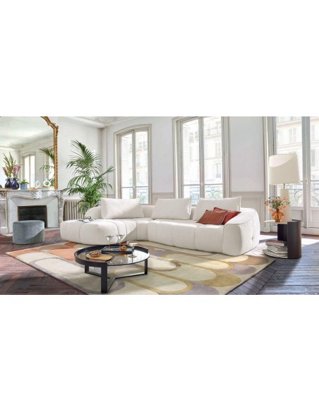 canapé melvin angle droit vert( bleu canard) city 357