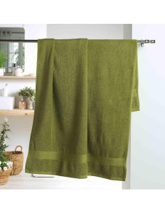 drap de bain 90 x 150 cm eponge unie colors pistache