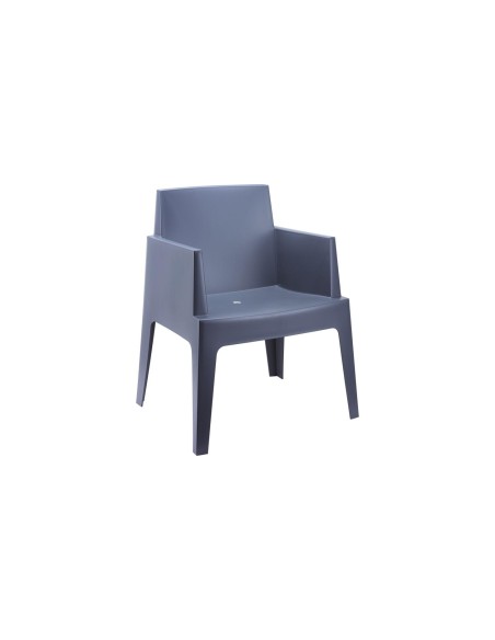 058 box armchair / gris fonce