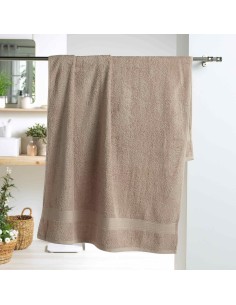 drap de bain 90 x 150 cm eponge unie colors taupe
