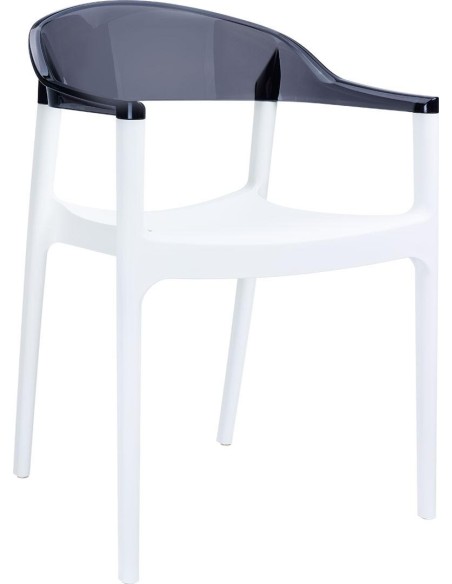 059 chaise carmen blc dossier noir transp