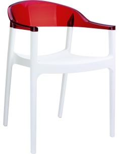 059 - chaise carmen rouge transparent
