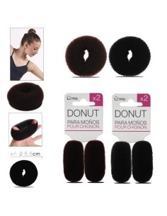 15656 - donut pour chignon x2 diam 5.5 cm