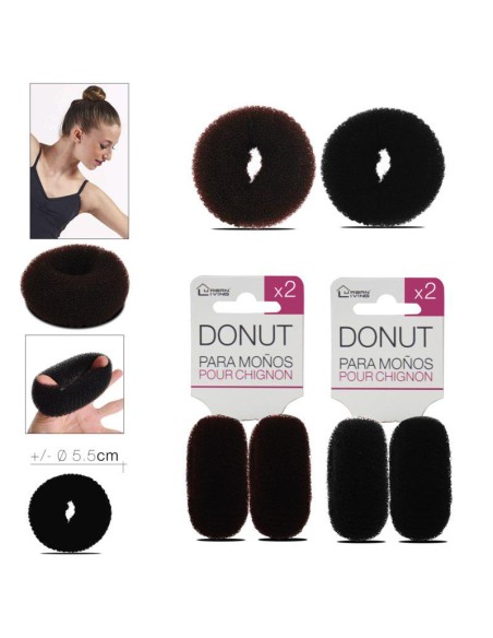 15656 - donut pour chignon x2 diam 5.5 cm