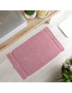 1801044 - tapis de bain 50 x 85 cm eponge unie colors dragee