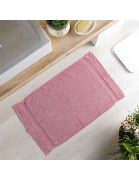 1801044 - tapis de bain 50 x 85 cm eponge unie colors dragee