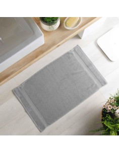 tapis de bain 50 x 85 cm eponge unie colors gris
