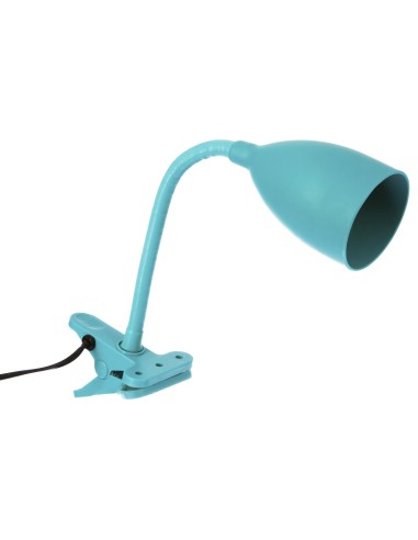116178d-lampe pince metal "sily" bleu h.43