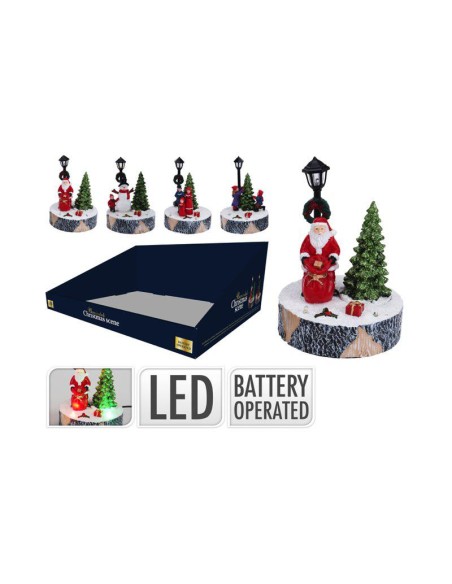 scene noel lanterne 13cm 4ass