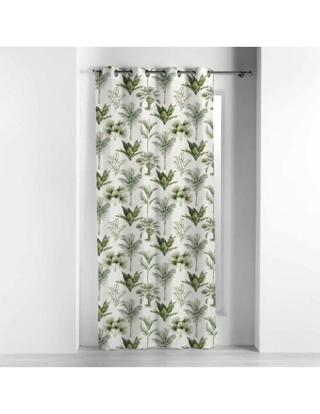 rideau a oeillets 140 x 240 cm coton imprime equatoria jungle