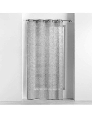 panneau a oeillets 140 x 240 cm voile sable ajoure ajourela gris