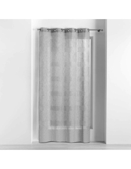 panneau a oeillets 140 x 240 cm voile sable ajoure ajourela gris
