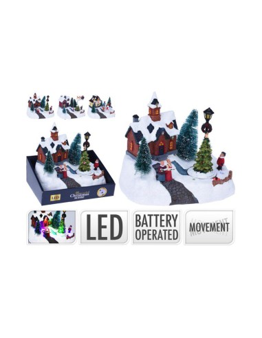 scene noel avec led et mouvement