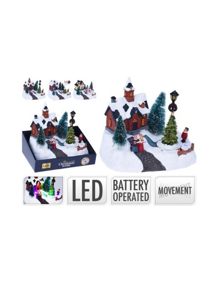 scene noel avec led et mouvement