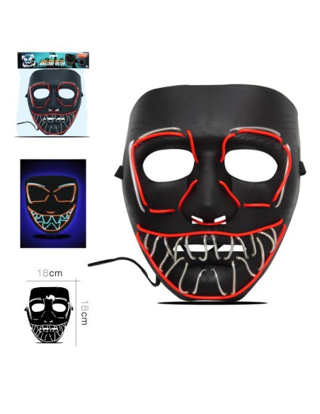 33703-masque neon rouge 18 x 18 x 9 cm