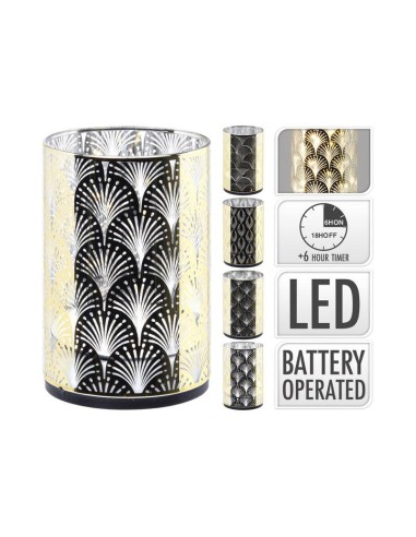 bougeoir led 10cm dore