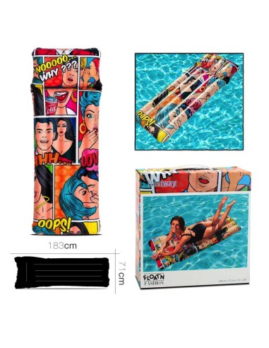 44059-matelas gonflable pop art 183 x 71 cm