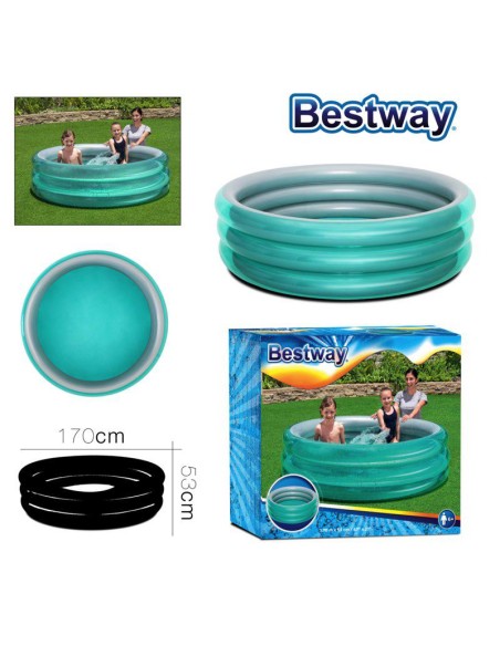 510421-piscine gonflable metallisée  diam 170 x h 53 cm