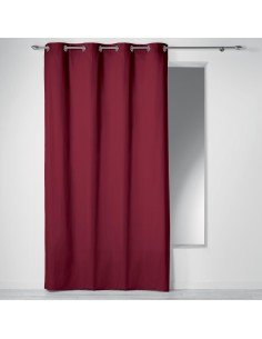 rideau a oeillets 140 x 240 cm coton uni panama bordeaux