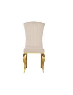 chaise araka gris clair pieds or g062-40