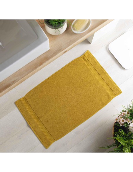 1801037 - tapis de bain 50 x 85 cm eponge unie colors miel