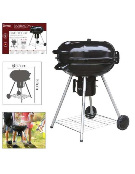 19642-barbecue rond couvercle diam 57 x 86 cm