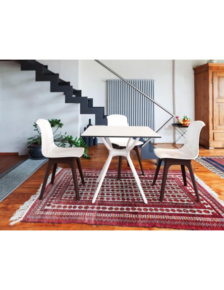 table  air  hpl 80x80cm blanc