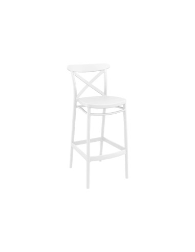 266 cross 75cm bar stool / white