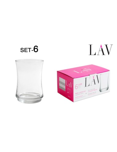 20109s - set 6 verre 225cc lune