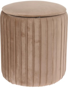 mc5800100-tabouret velvet 39cm pli beige