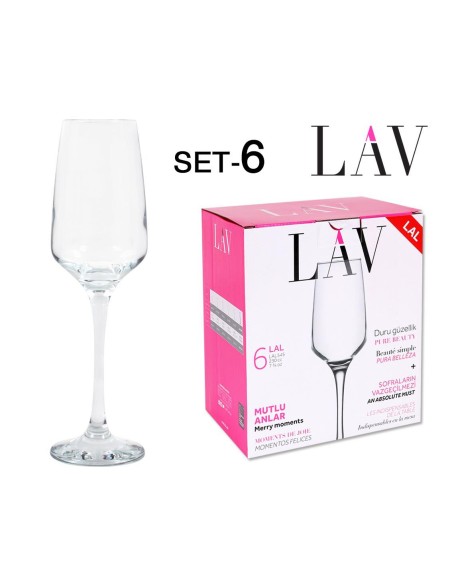 20130s - set 6 flutes 230cc champagne lal