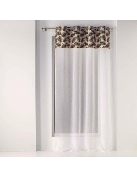 panneau a oeillets 140 x 240 cm voile sable+top imp. metallise azeris