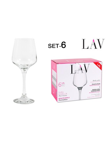 20132s - set 6  verres eau 330cc lal