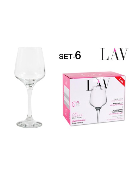 20132s - set 6  verres eau 330cc lal