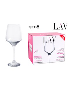 20132592s - lal592f set 6  coupe wine/eau 400cc