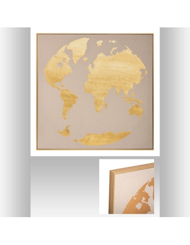 179504-toile imp/cad/foil monde 58x58