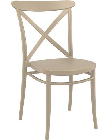 254 cross chair / taupe