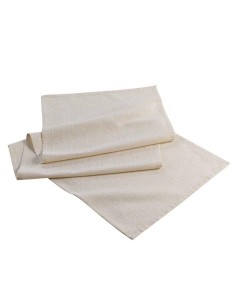 1730903-chemin de table 40 x 140 cm coton uni+fils metallises elegancia or