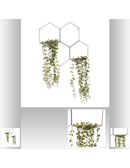 179304 - susp plante hexa x4 ass 49cm