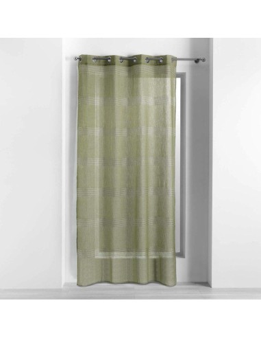 panneau a oeillets 140 x 240 cm voile sable ajoure ajourela kaki