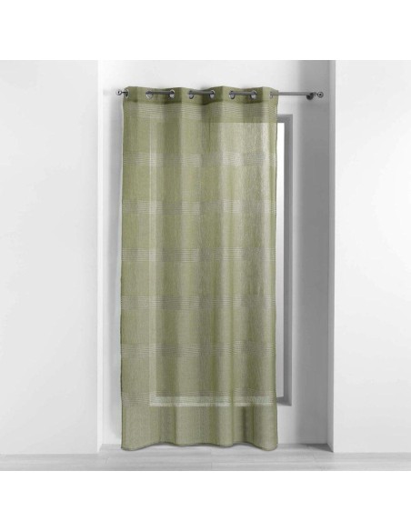 panneau a oeillets 140 x 240 cm voile sable ajoure ajourela kaki