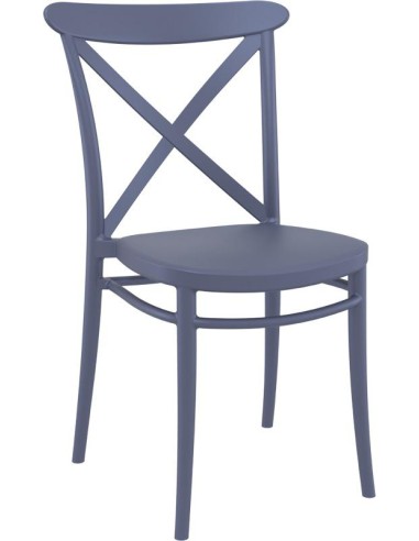254 cross chair / dark grey