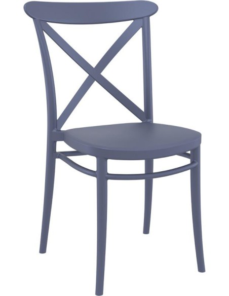 254 cross chair / dark grey