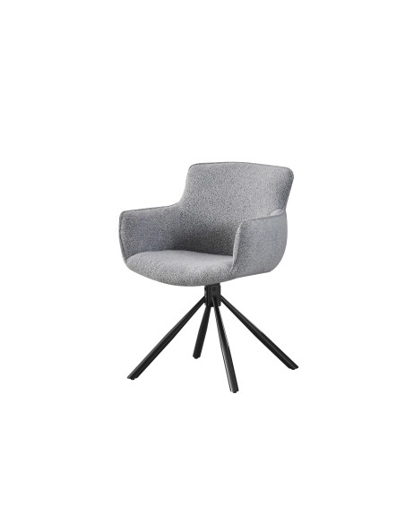 fauteuil millicent brown/kaki pieds noir-uf995-08